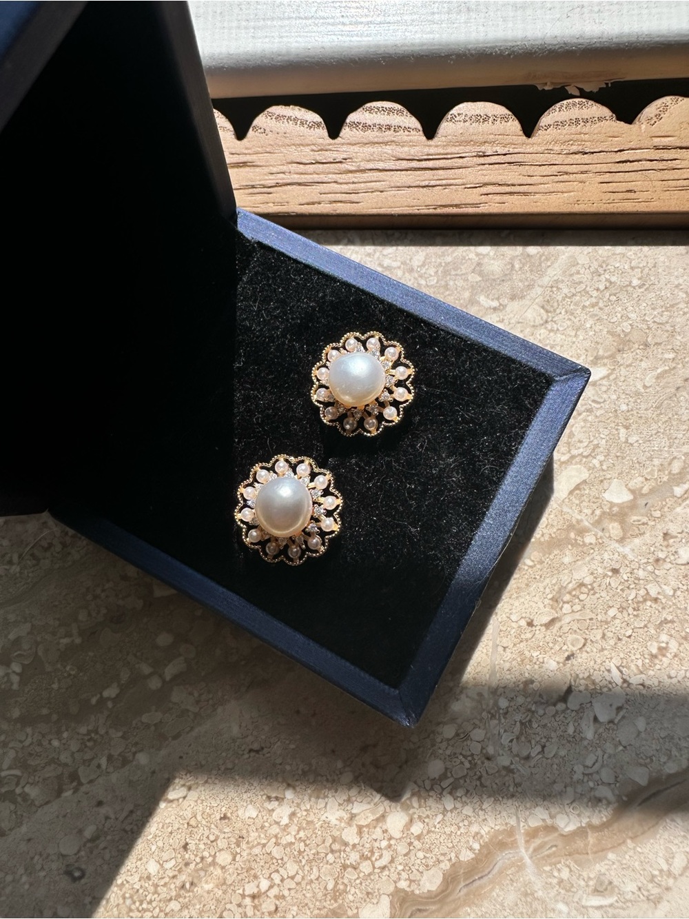 Vintage Hola Style Freshwater Pearl Earrings | Retro Elegant Statement Jewelry